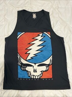 Super Rare! Grateful Dead Black Tank Top in Charcoal Size M